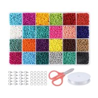 Magideal - Kit De Abalorios Espaciadores De Arcilla, Abalorios De Semillas De Cristal, Abalorios Artesanales Pequeños Para Pulseras Diy, Collares, Fabricación De 4Mm 6000 Piezas