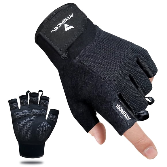 Guantes de entrenamiento ATERCEL para hombre y mujer, talla M, color negro