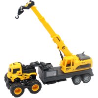 D663 - Camión Juguete Grúa De Remolque A Fricción - Ps