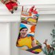 thumbnail image 2 of El Aula de Caitie Tema: Calcetines de Navidad, fino lino blanco para colgar en escaleras y chimenea, decoración navideña para el hogar, regalo de Navidad. 45cm × 32cm, 2 of 5