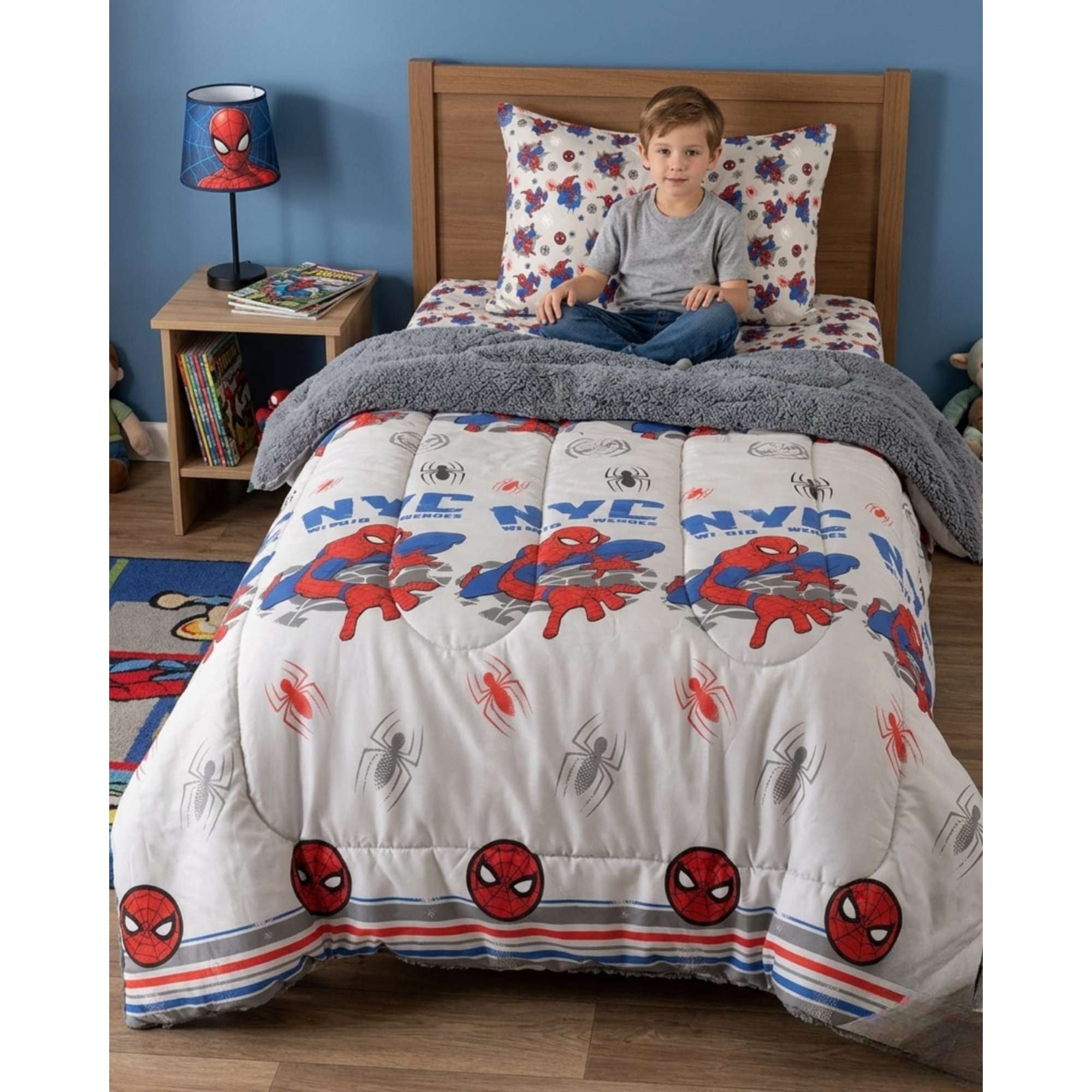 Myl Todo Hogar - Set Dormitorio Infantil Plaza Y Media Cobertor Sherpa Térmico + Sábanas Verano