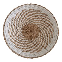 Bothyi - Cesta Tejida Para Decoración De Pared, Colgantes Simples Duraderos Para Vestíbulo, Patio, Granja, Blanco, 30Cm