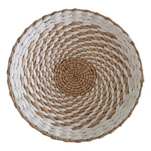 Bothyi - Cesta Tejida Para Decoración De Pared, Colgantes Simples Duraderos Para Vestíbulo, Patio, Granja, Blanco, 30Cm