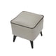 thumbnail image 1 of Taburete reposapiés otomano cuadrado eco cuero gris, 1 of 8