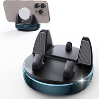 Genérico - Soporte De Teléfono Ajustable Para Coche - Soporte Para Salpicadero, Agarre De Silicona Antideslizante, Giratorio 360°, Inclinación Vertical 30°, Ajuste Universal Para Smartphones, Negro-Azul