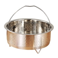 Magideal - Cesta Vaporera De Acero Inoxidable, Olla Arrocera, Rejilla Humeante Con Mango, Accesorios De Cocina, Inserto Vaporizador Para Albóndigas, Pollo 20X95 Cm