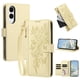 thumbnail image 1 of Funda Billetera Floral en Relieve samsung galaxy S25 edge con Tarjetero y Cremallera Blanco, 1 of 6