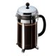 thumbnail image 1 of Cafetera de prensa francesa Bodum Chambord de acero inoxidable de 1,5 L, 1 of 4