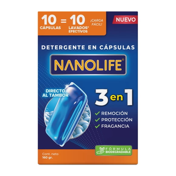 Detergente en capsulas hipoalergénico - fórmula 3 en 1, 160 g