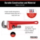 thumbnail image 5 of Llave de tubo RIDGID de 30 cm roja de alta resistencia con mandíbula de gancho, 5 of 7