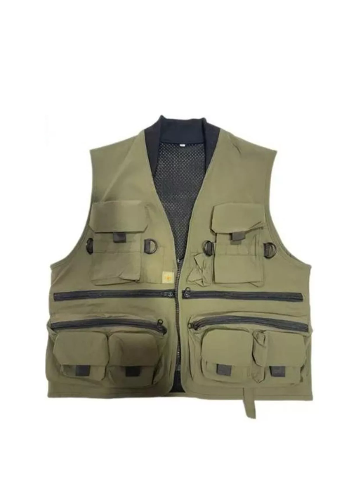 Genérico - Chaqueta Geólogo Camping Multi Bolsillos Pesca Talla Xxl, Verde