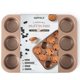thumbnail image 1 of Molde para muffins HAPPIELS de 12 cavidades antiadherente, libre de PFOA y BPA, 1 of 8