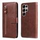 thumbnail image 2 of Funda tipo cartera para Samsung Galaxy S25 Ultra con bolsillo con cremallera y ranuras para tarjetas – Función de soporte Marrón, 2 of 6