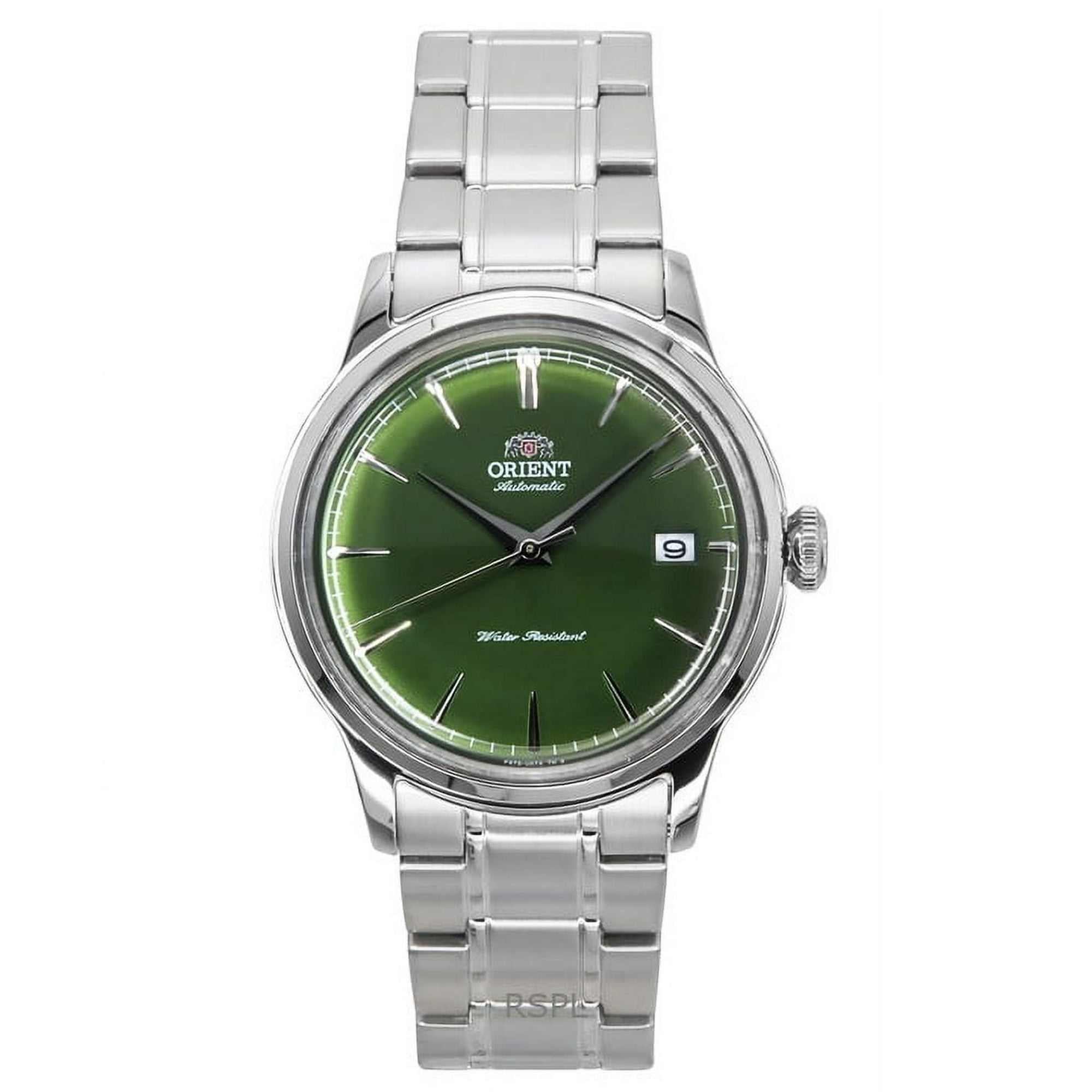 Orient - Reloj Automático Para Hombre Bambino Acero Inoxidable Dial Verde Hierba Ra-ac0m09e
