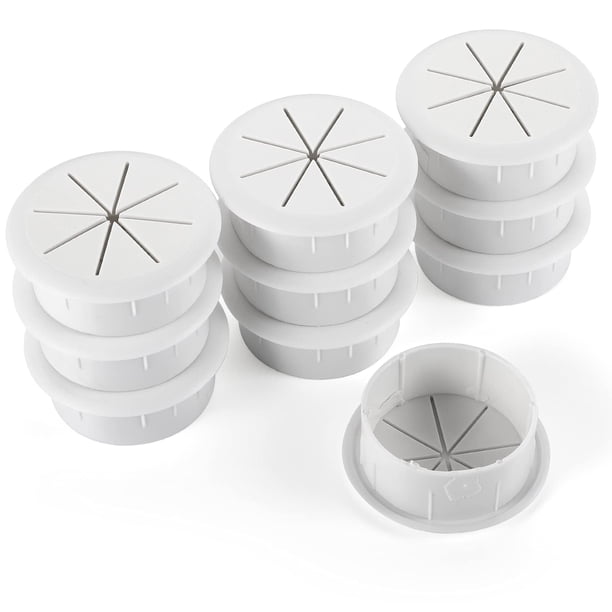 Arandela de escritorio HYCC, paquete de 10 unidades, 6 cm, flexible, color blanco, ABS