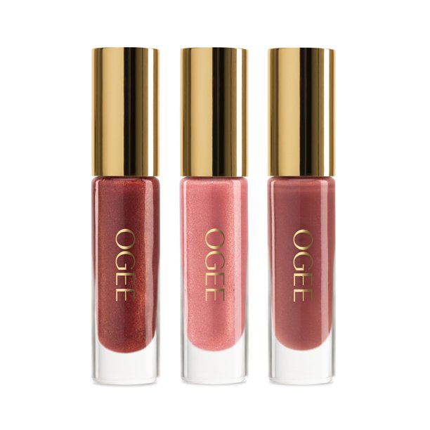 Ogee Glimmer Trío de Brillos Labiales Orgánicos y Voluminizadores – Edición Limitada