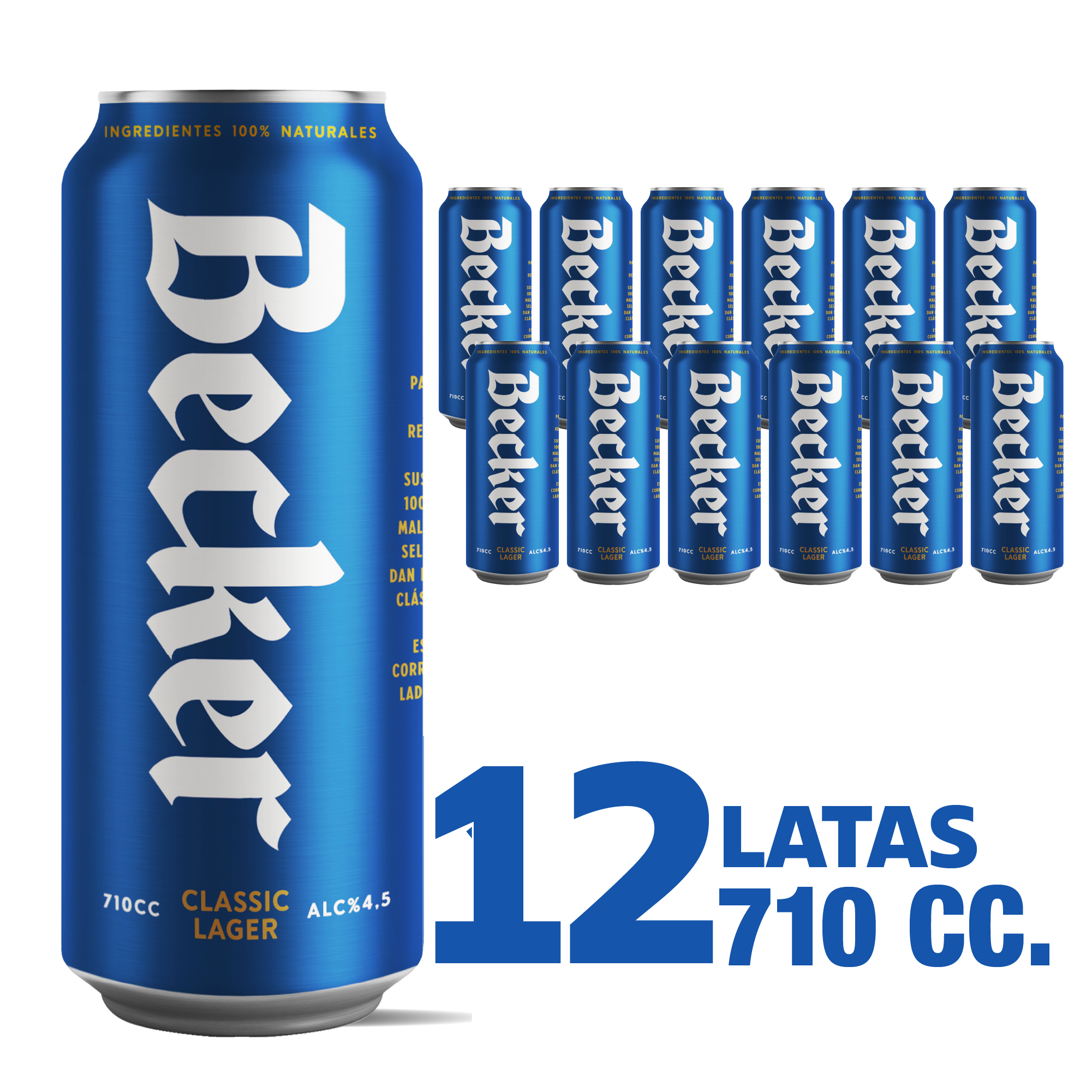 Cerveza Becker Latón Pack X12 710Cc