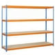 thumbnail image 1 of Estantería Ecoforte 1506-4 Chipboard Azul/Naranja, 1 of 3