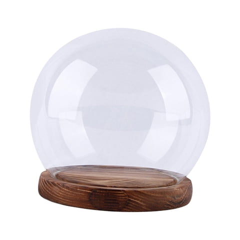Bothyi - Cúpula De Cristal Tipo Campana Con Base, Expositor De Mesa, Cúpula Tipo Globo De Cristal De 15Cm
