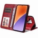 thumbnail image 4 of Funda Billetera para Xiaomi 15 Pro con Porta Tarjetas y Soporte Ajustable Rojo, 4 of 5