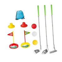 Ioensy - Juego De Palos De Golf Para Niños Con Tees Y Bolsa De Transporte Para Juegos Familiares En El Jardín, Cumpleaños, Color Plateado