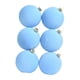 thumbnail image 1 of 6 Bolas Navideñas Flocadas De 6 Cm Para Decoración De Aniversario, Bolas Navideñas De Terciopelo De Color Azul, 1 of 3