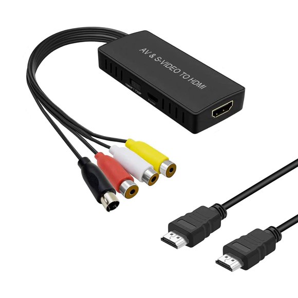 Conversor RuiPuo S-Video y AV a HDMI 1080P PS2 WII STB