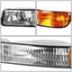 thumbnail image 3 of Faros delanteros DNA MOTORING HL-OEM-SIE99-4P-CH-AM Cromo Sierra Yukon 99-07, 3 of 5