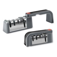 Genérico - Afilador Manual De Cuchillos 4 Etapas Eficaz Gris