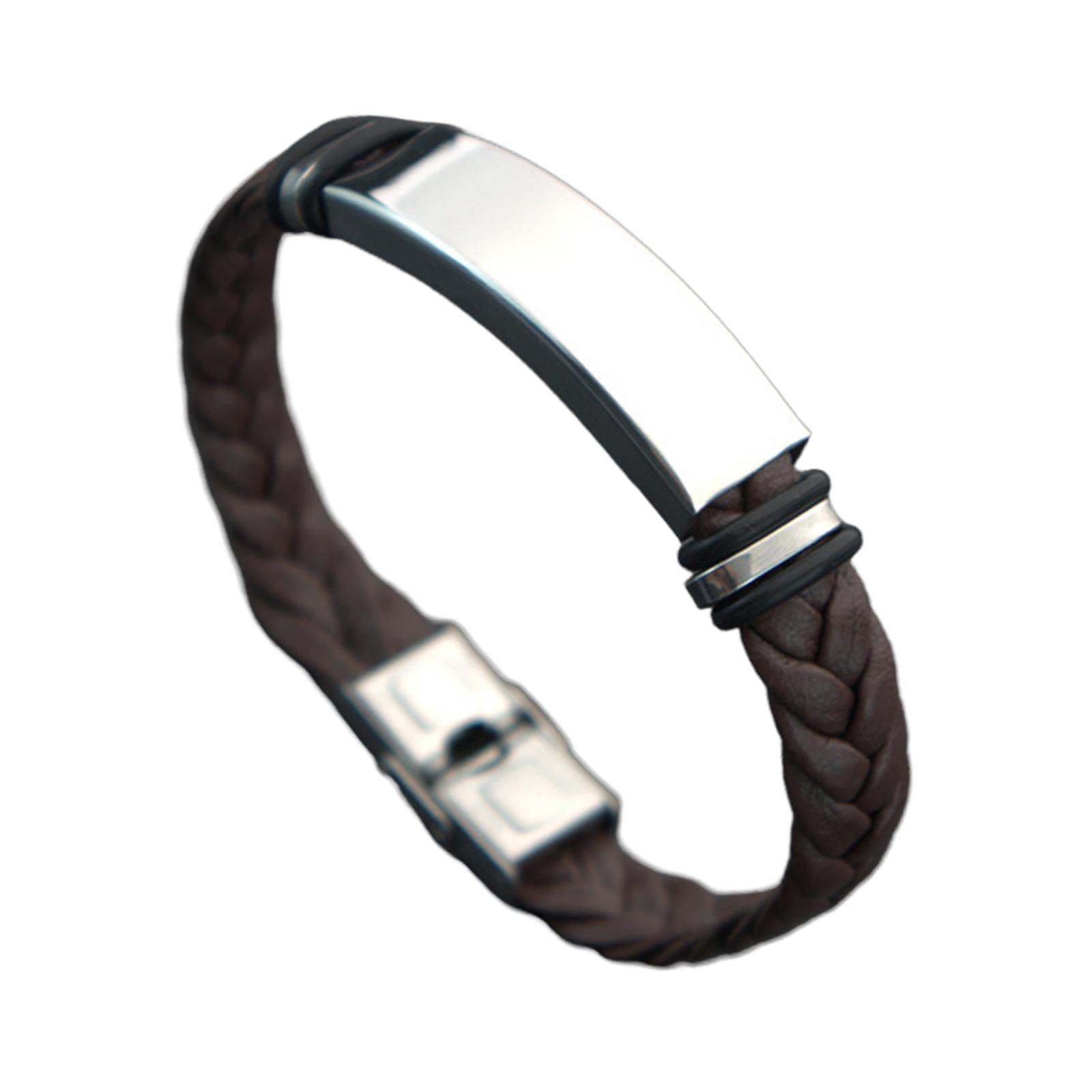 Magideal - Pulsera Del Día De San Valentín Charm Regalo De Moda Pareja Pulsera Joyería Para Regalos De Cumpleaños Fiesta De Disfraces Amigos De Acción De Gracias Marrón Plata