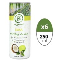 B Organics - Agua De Coco Sparking 6X Lima 250Ml