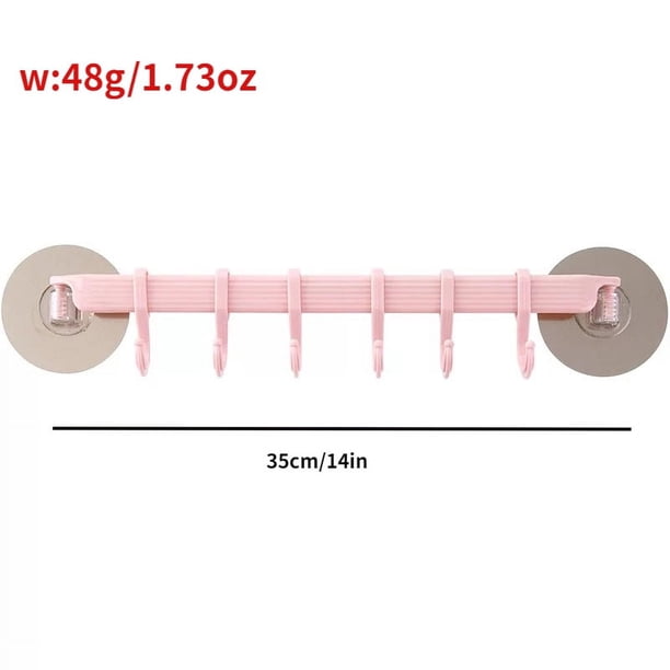 Organize Your Bathroom and Kitchen with 1pc Traceless 6 Linked Hook - Perfect for Small Items, Sticky and Great for Towel Storage!