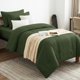 thumbnail image 1 of Juego de Edredón CozyLux Twin XL Verde Oliva 5 Piezas, 1 of 9