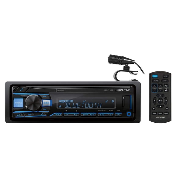 Receptor de coche Alpine UTE-73BT Digital Media Bluetooth con AUX/USB