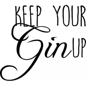 Rienda Libre Graphics - Decomural Keep Your Gin Up Alcohol Ws-41455