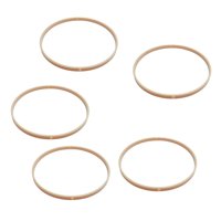 Magideal - 5 Marco De Ventilador De Mano Diy Aro Circular Retro Multifunción Hecho A Mano Ventilador De Mano Esqueleto Flor Aro Corona Corona Aro Para Celebració Agujero Único