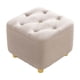 thumbnail image 5 of Reposapiés pequeño, asiento acolchado resistente, almohadillas silenciosas para el suelo, taburete otomano, reposapiés para apartamento, hogar, sofá, beige, 5 of 5
