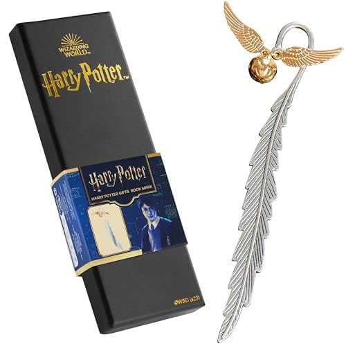 Marcapálogos De Golden Snitch De Metal Con Colgante En Caja De Regalo