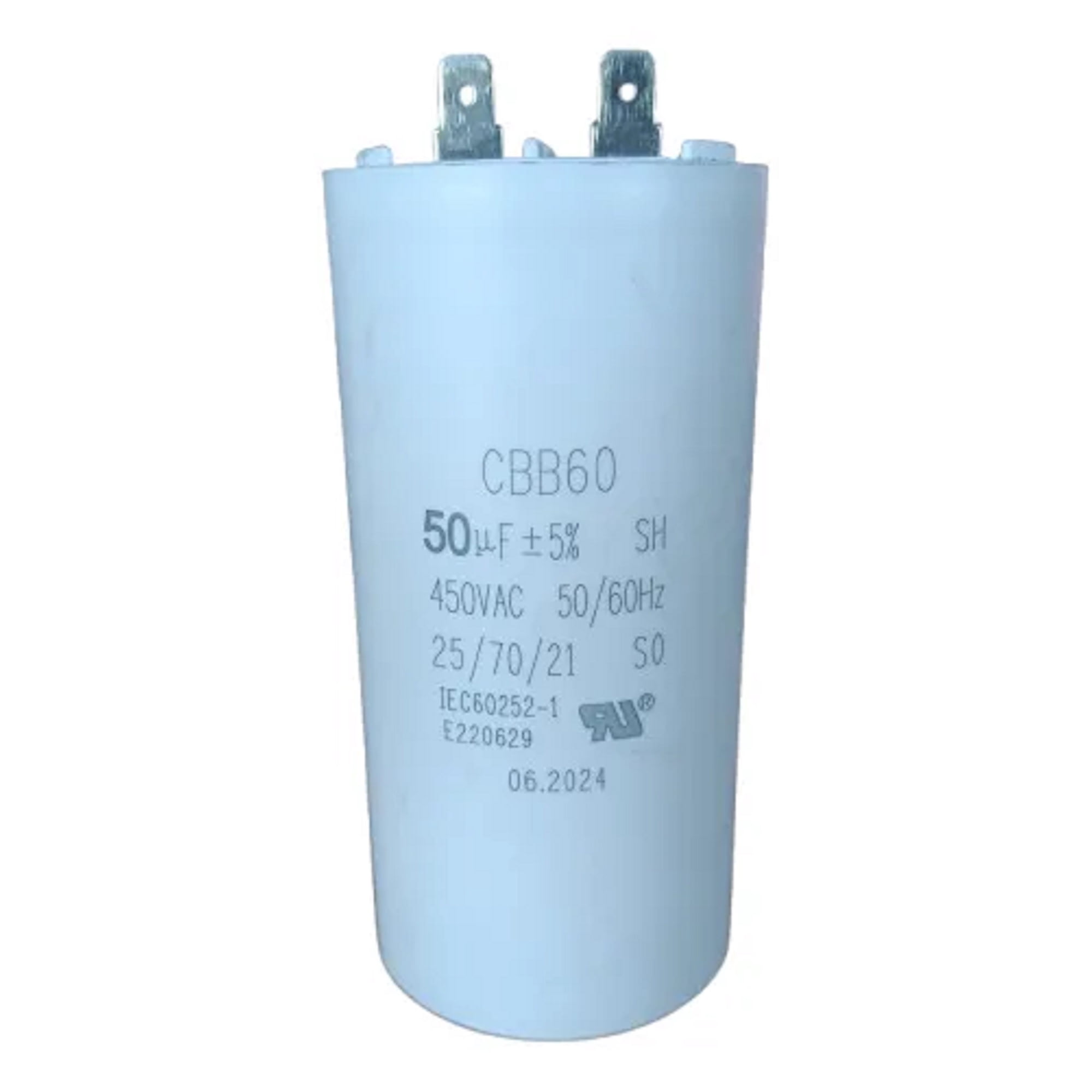 Genérica - Condensador Capacitor De Partida 50 Uf Con Terminal 450vac