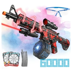 Lanzador De Bolas De Gel Herisona, Tamaño Grande, Con Tambor, 60 000 Cartuchos