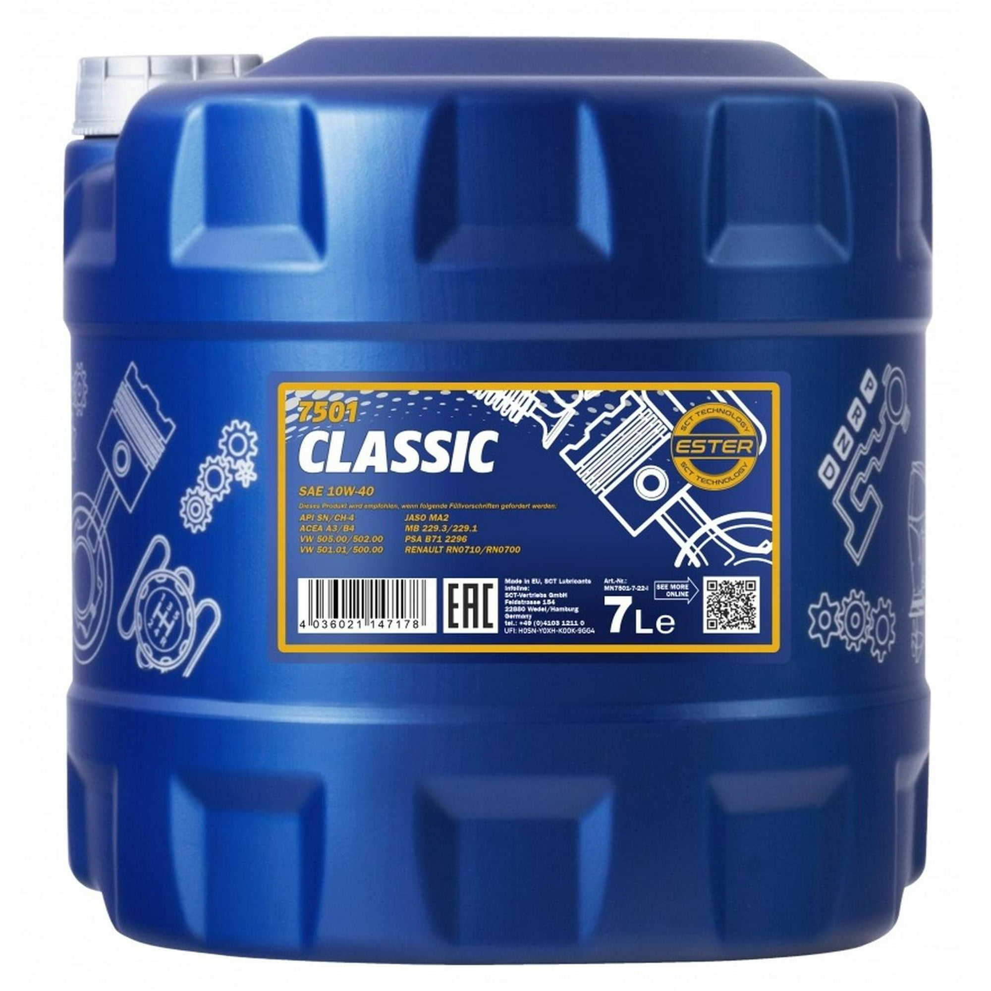 Aceite De Motor Classic 10w40 Mannol 7lts