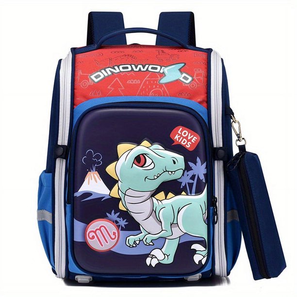 Children's Cartoon Dinosaur Unicorn Backpack Lightweight Primary School Schoolbag For Boys Girls Spine Protection Wear-resistant Schoolbag