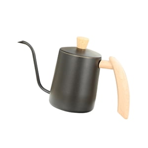 Magideal - Hervidor De Agua Con Cuello De Cisne, Regalo De Inauguración De La Casa, Cafetera Portátil Vertida A Mano, Hervidor De Camping Para Bar, Cafetería, 600 Ml Negro