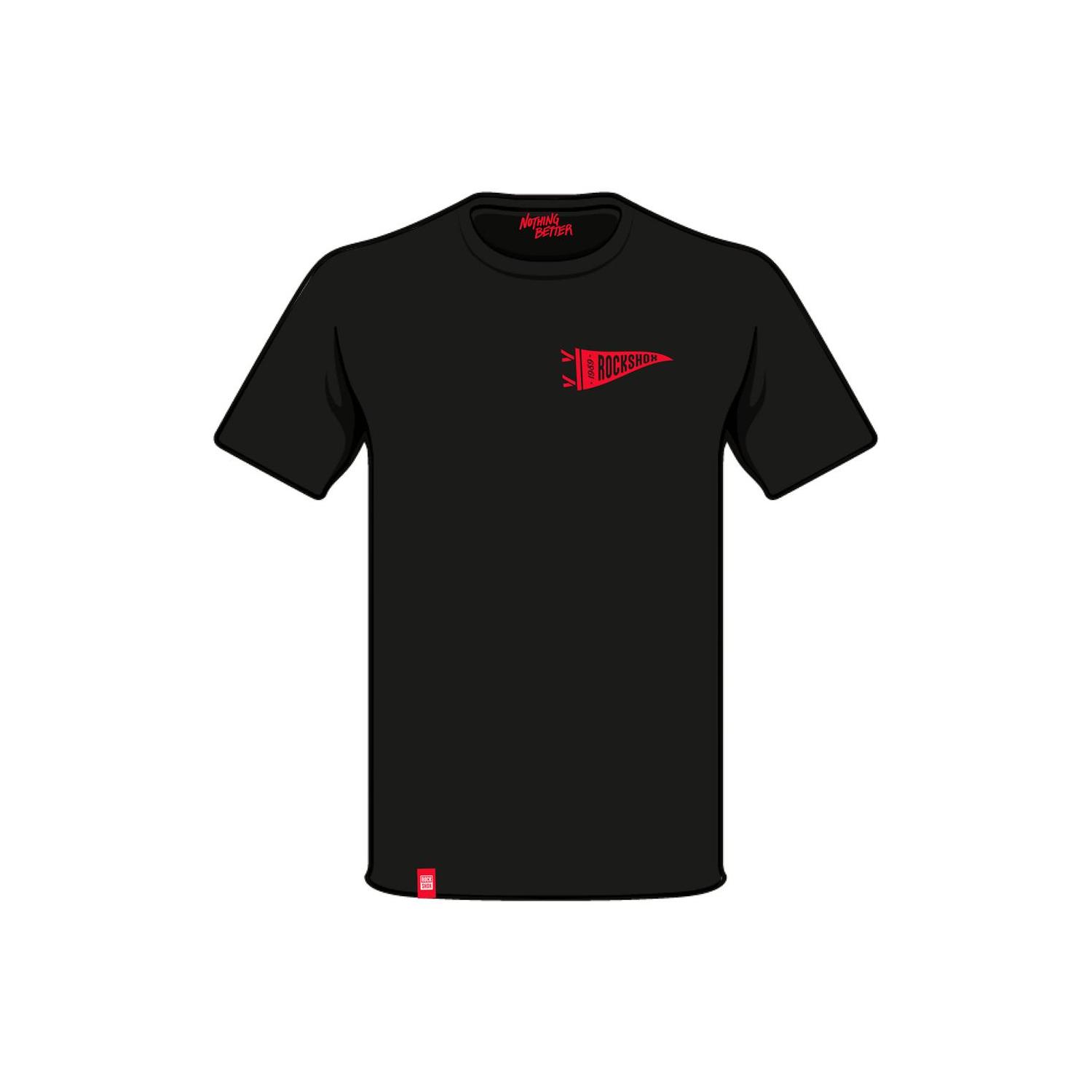 Polera Rockshox Manga Corta Pennant Negro