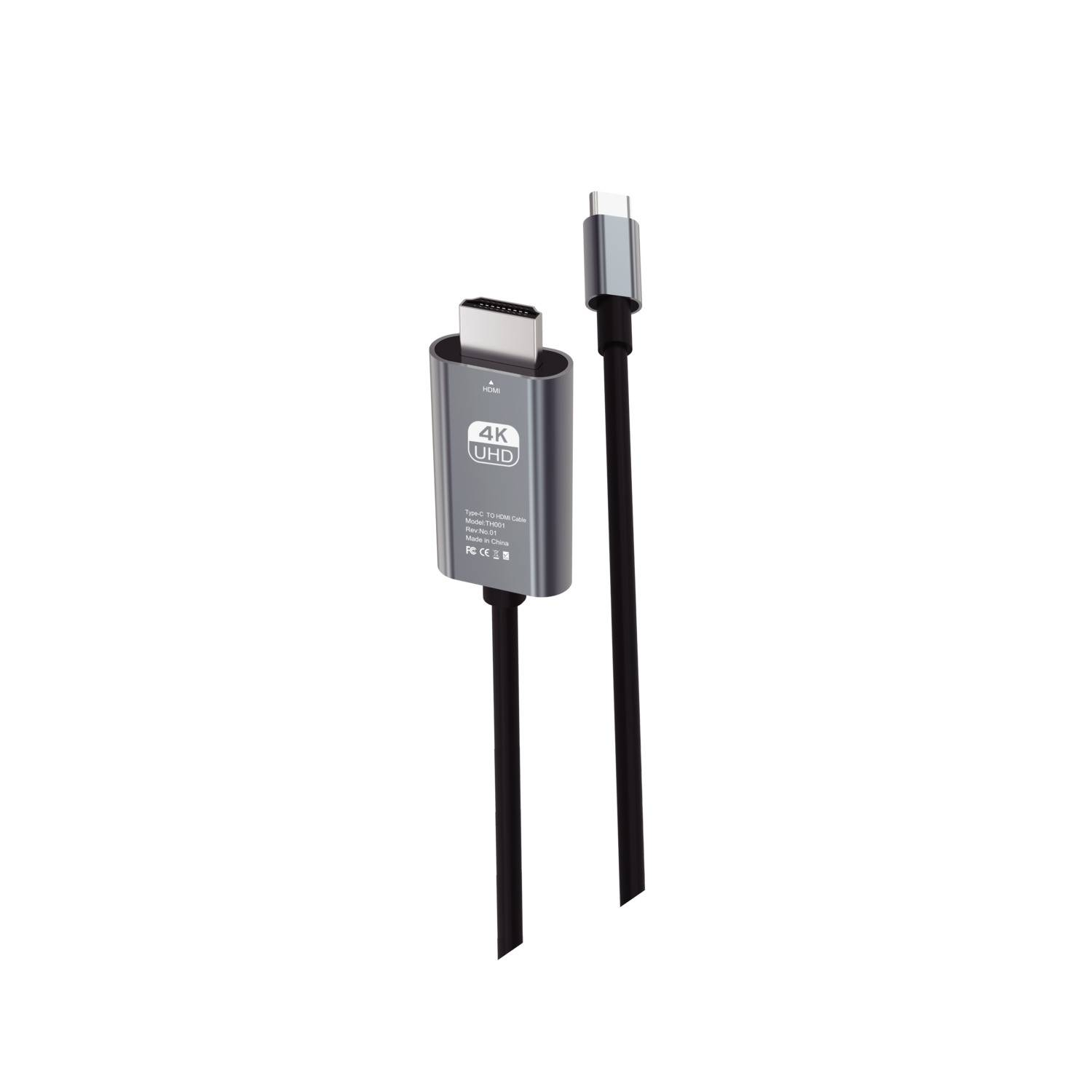 Cable De Video Motomo, Usb-C A Hdmi, 4K60Hz, 2 Metros, Negro