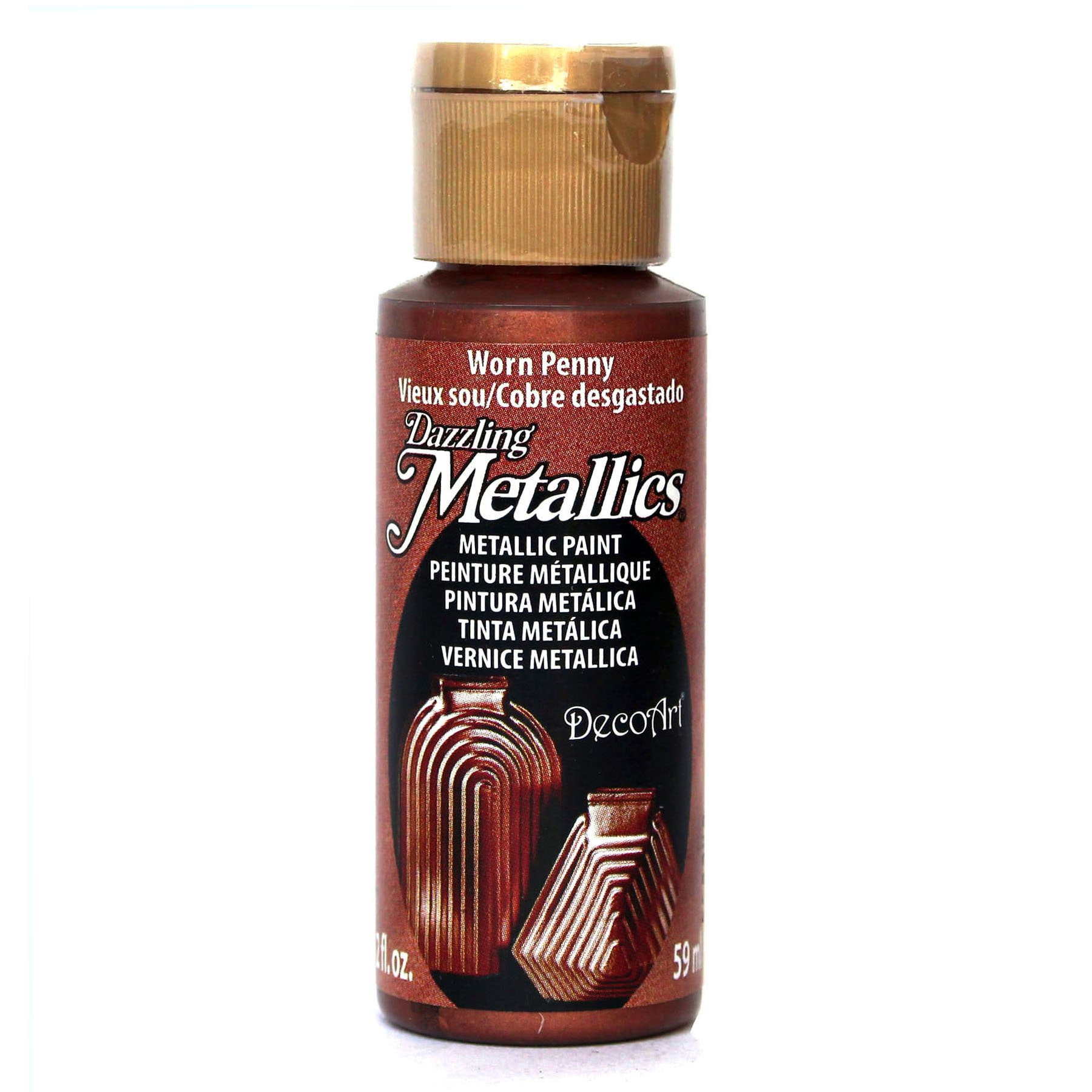 Pintura Acrílica Decoart Dazzling Metallics Worn Penny 59 Ml