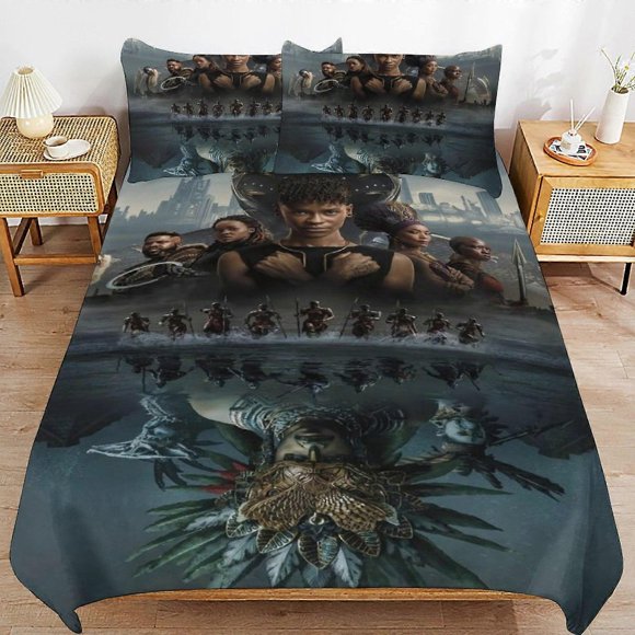 Blk Panther Bedding Se Ultra Soft Skin-Friendly Duvet Cover3 Piece, Cute Comforter Cover Bed Set