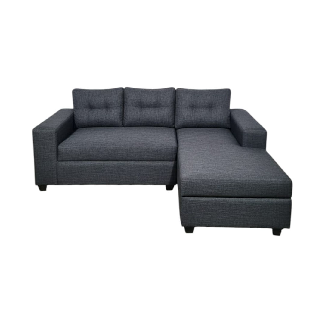 Diseños Valestrini - Sofa Seccional Kristina Lino Gris Oscuro Divan Derecho