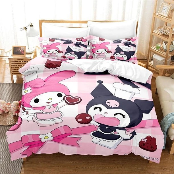 x113 Bed SheetsKurumi bedding duvet cover set ing set for bedroom decoration for friends and children's gifts 3-Piece Bedding Set (1 Duvet Cover + 2 Pillow Shams) nj113