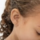 thumbnail image 2 of Aros de flor de oro 14k con diamante para bebes y niñas, 2 of 3